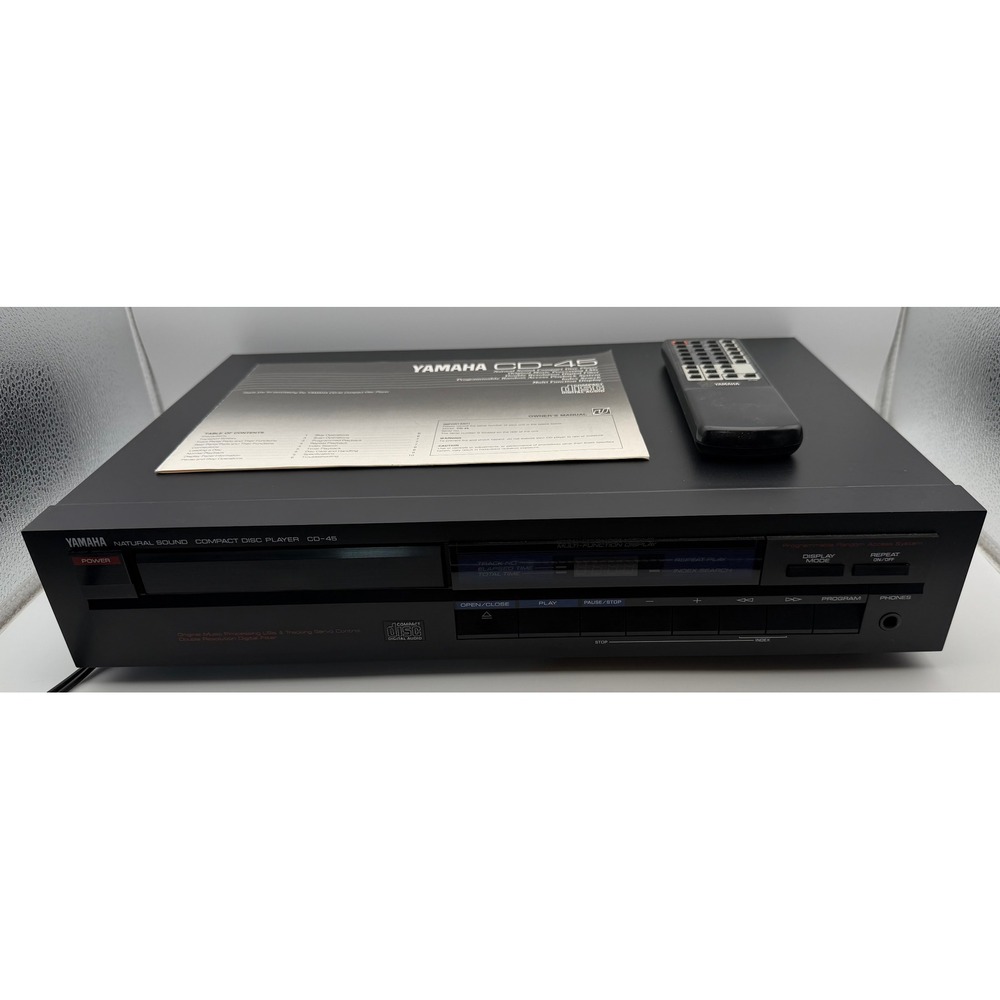 Yamaha CD-45 Natural Sound Compact Disc Player Black Vintage For Parts